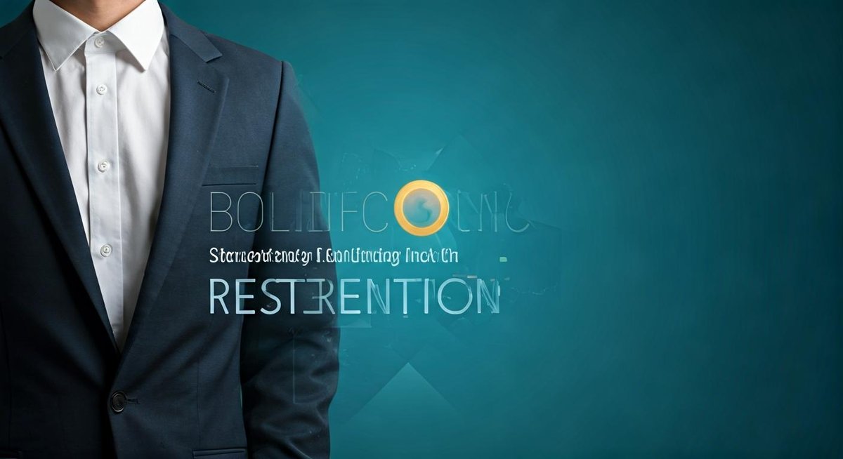 A person at a desk reviews a digital dashboard displaying client retention data and strategy insights. The scene suggests ...