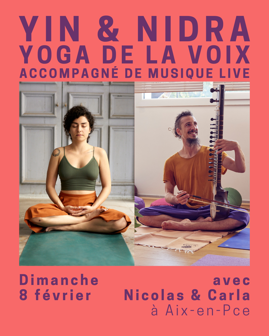 Dimanche 8 février, de 9h30 à 12h, avec Carla et Nicolas, à Aix-en-Provence