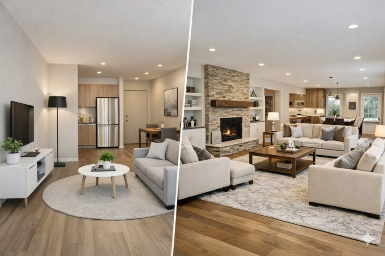 Virtual Staging for Apartments vs Homes: Key Differences