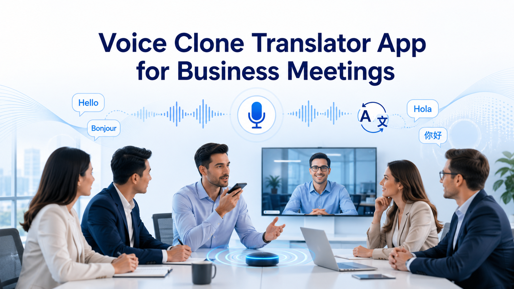 Voice Clone Translator App for Business Meetings