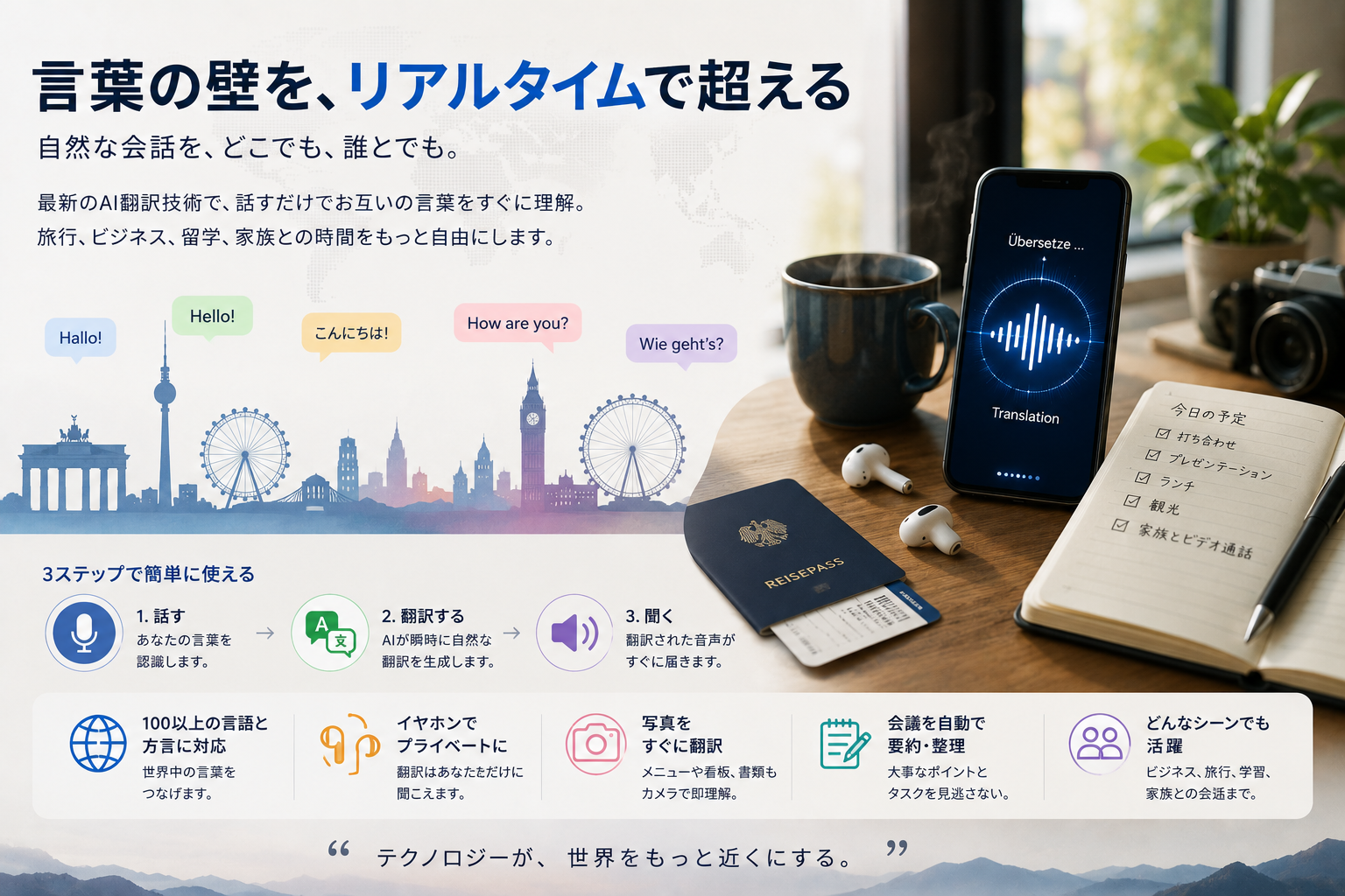 日英リアルタイム音声翻訳アプリ完全ガイド【2026年版】