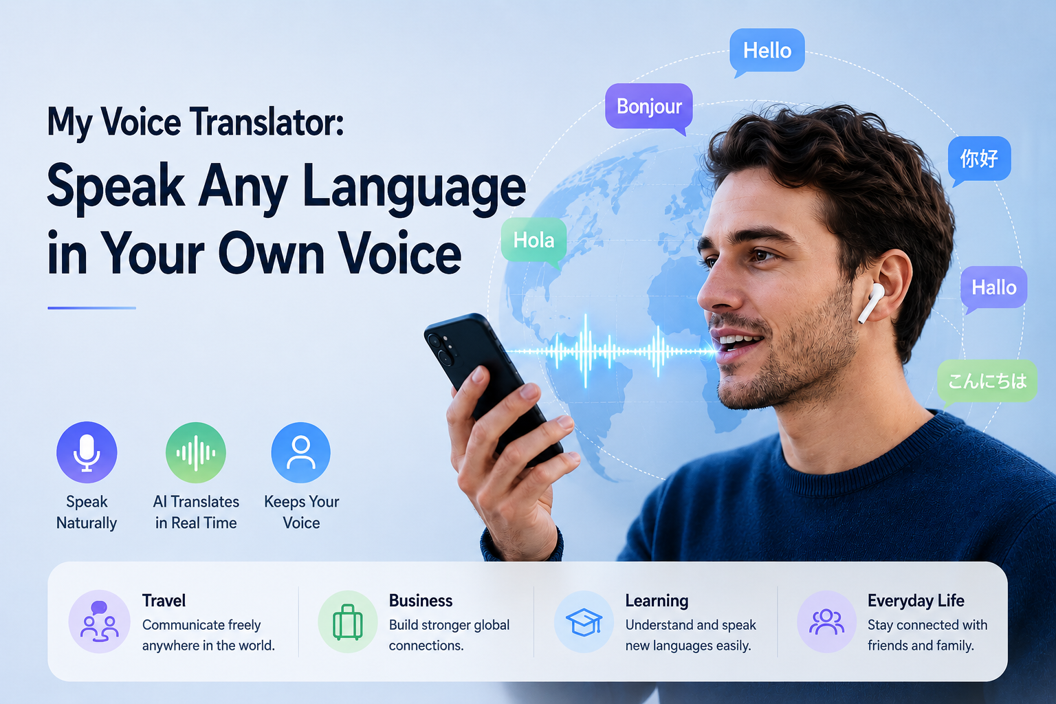 My Voice Translator: Speak Any Language in Your Own Voice