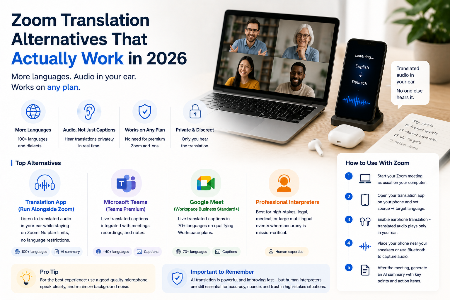 Best Zoom AI Translation Alternatives in 2026