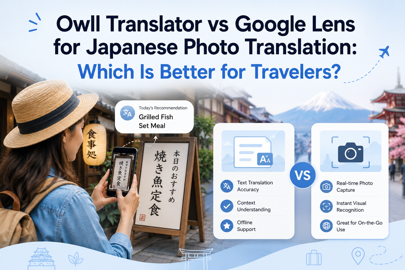 Owll Translator vs Google Lens for Japanese Photo Translation: Which Is Better for Travelers?