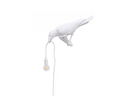 Bird Lamp White Looking - Deesup