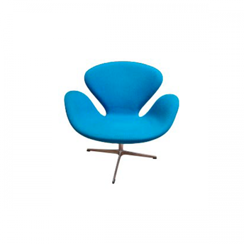 Fritz Hansen, Poltroncina Swan Chair azzurra