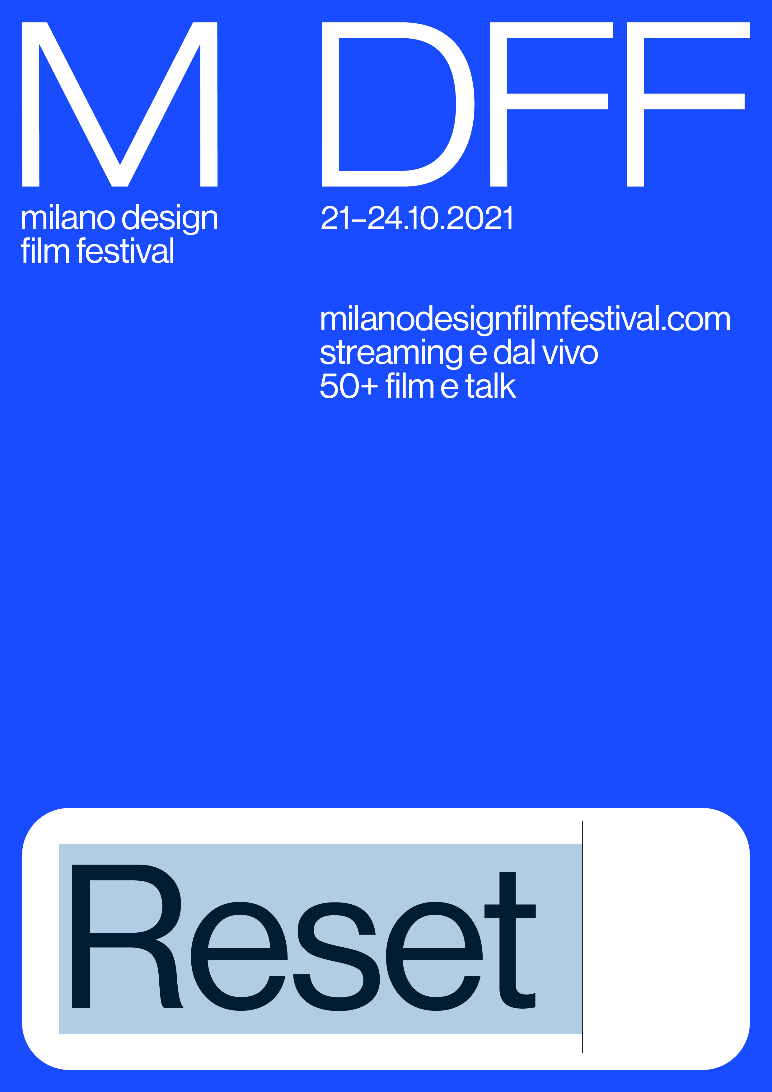 Il poster del Milano Design Film Festival 2021