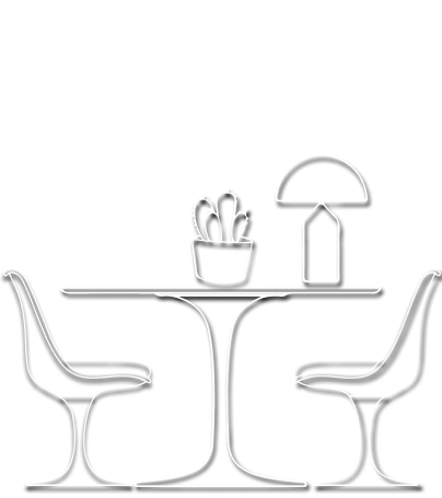 table, chairs, cactus, lamp