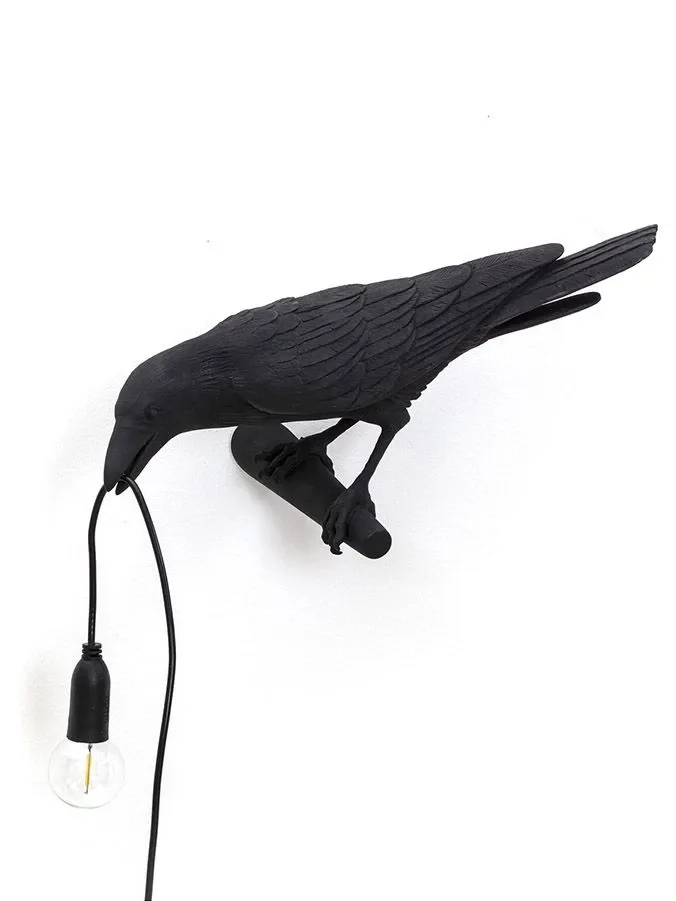 Bird Lamp Black Looking Left 2