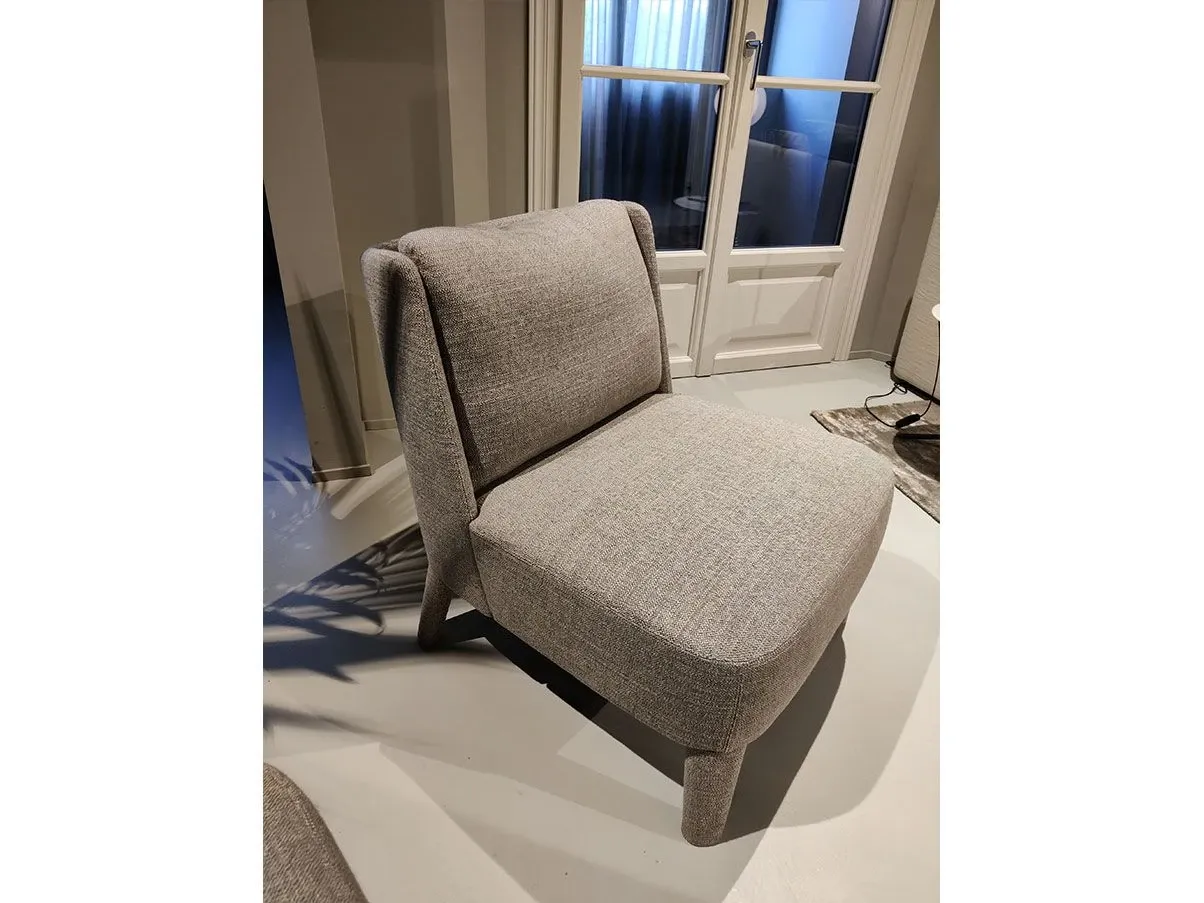 Cecile armchair covered in fabric (grey) 2