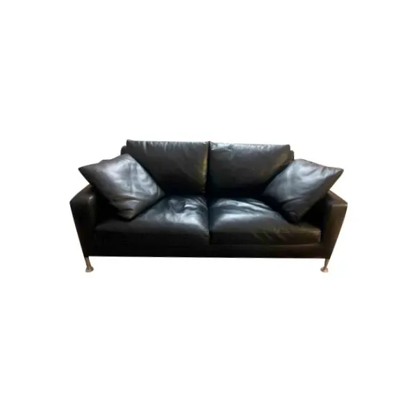 Harry 2 seater sofa in leather (black), B&B Italia image