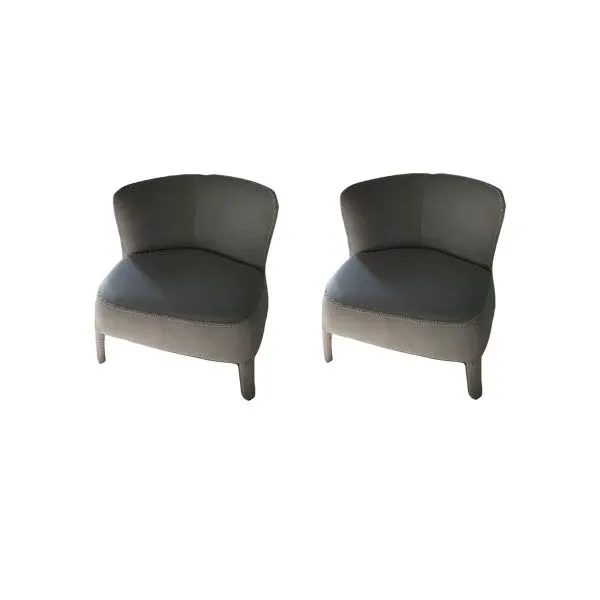 Set of 2 Febo Apta armchairs in fabric (grey), Maxalto image