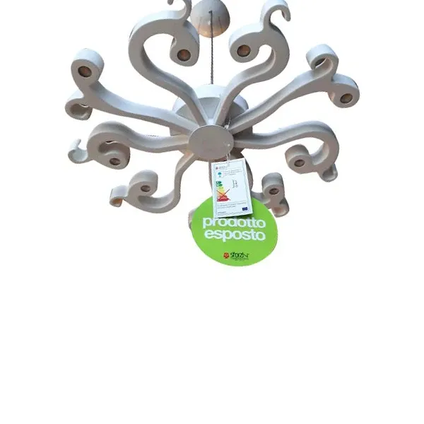 Lampada a sospensione Virgo in gesso, Masiero 