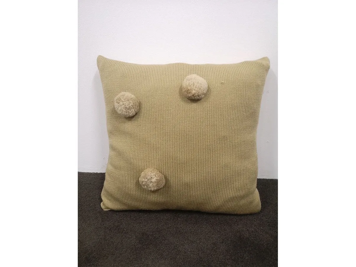Cuscino Pon Pon Mod. 2 in lana (beige), Ivano Redaelli 1