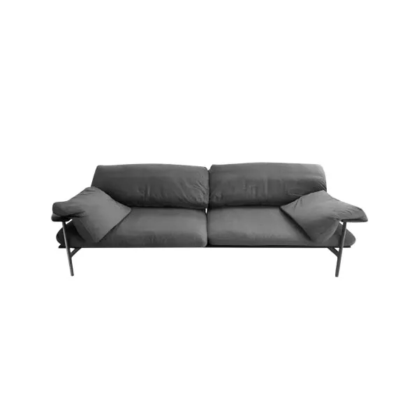 Diesis 2-seater sofa in leather and fabric (grey), B&B Italia image