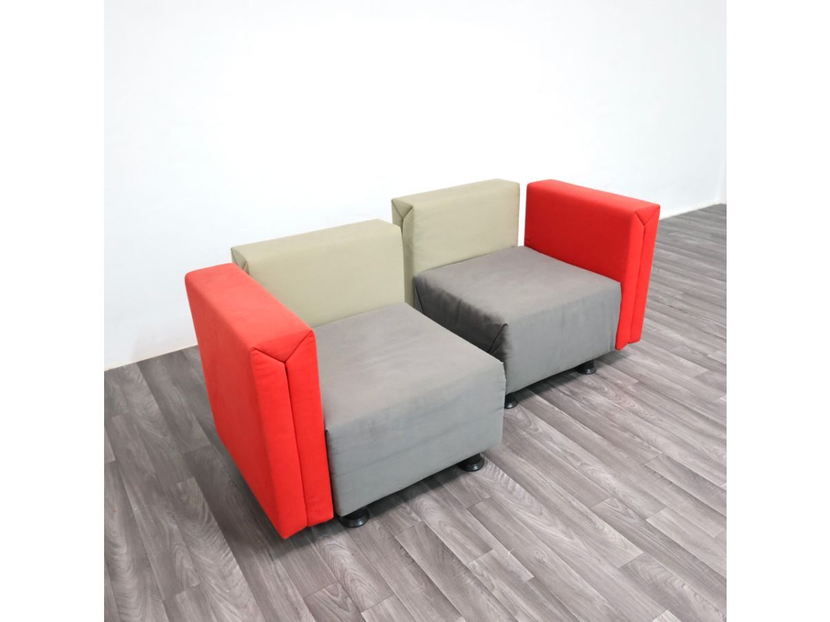 Uni-X Modulares Sofa von Carlo Forcolini & Gianfranchi (Vintage 1980er Design) Front