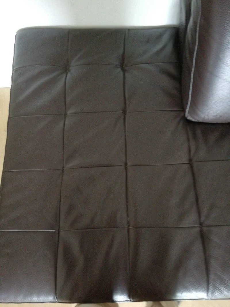 Corner sofa in dark brown textured leather, Natuzzi 7