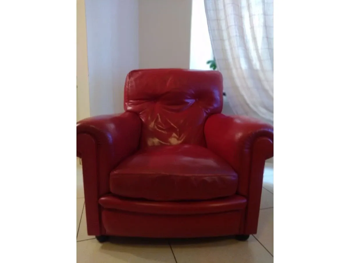 Dream armchair in red leather, Poltrona Frau image