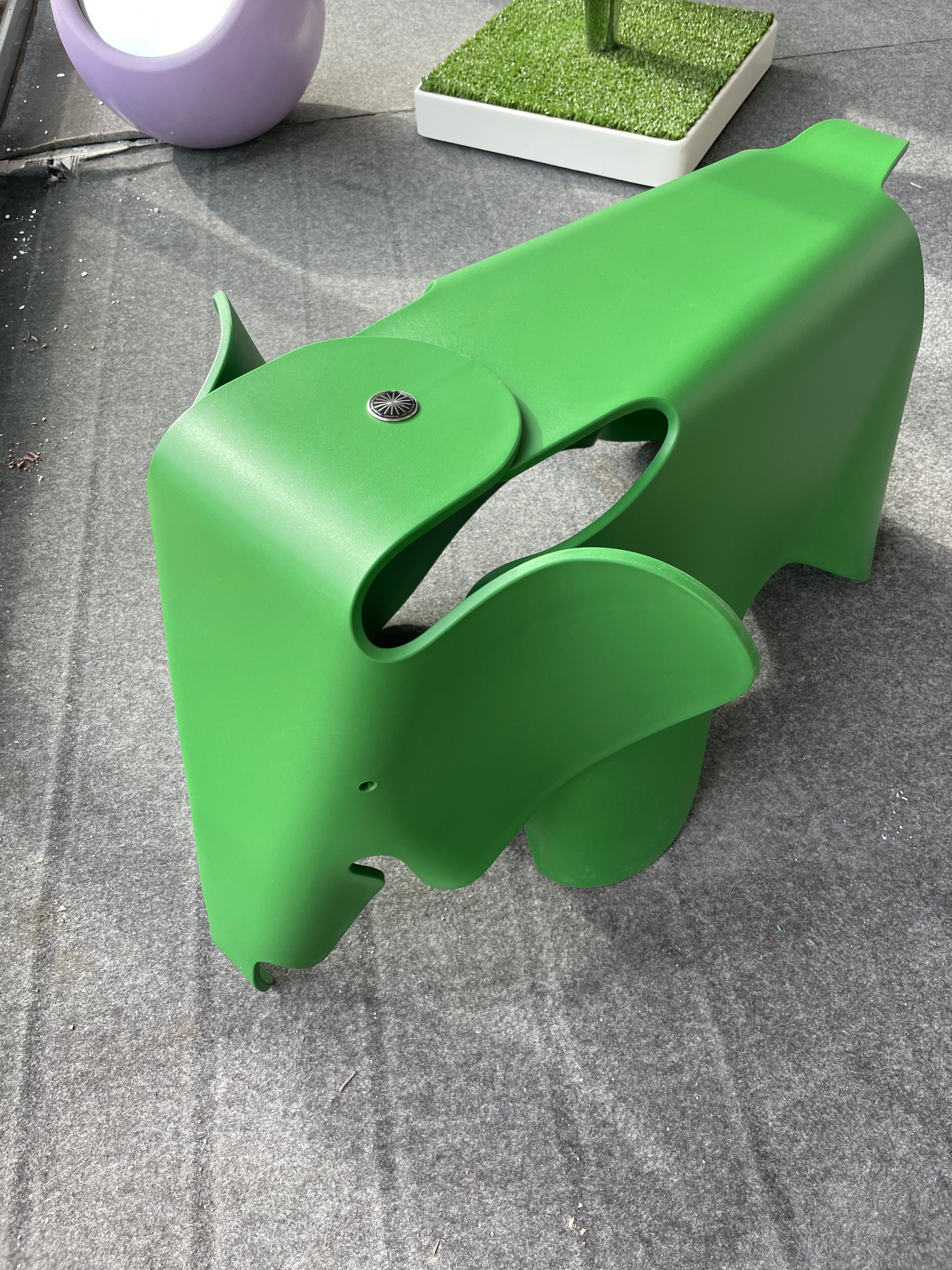 Eames Elephant Green Stool by Charles and Ray Eames Main