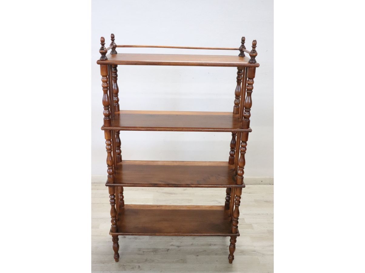 Vintage bookcase in poplar wood (19th century) Front