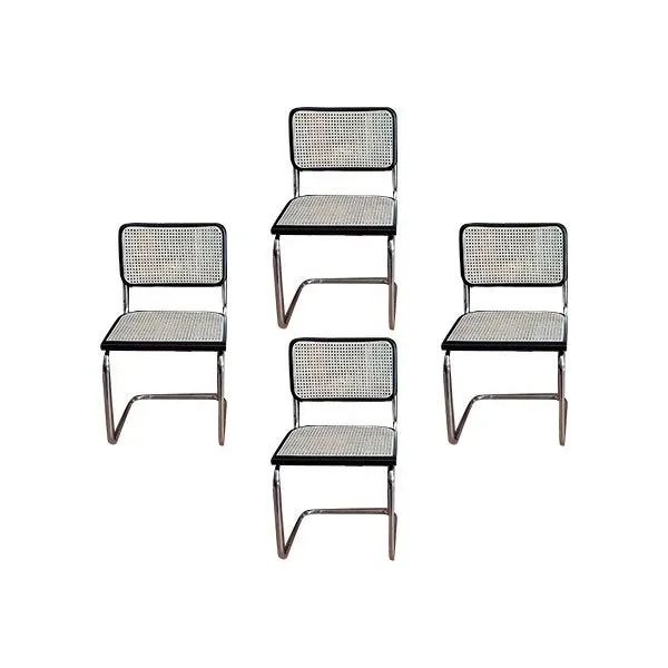 Set 4 Cesca B32 Seats by Marcel Breuer, Alivar image