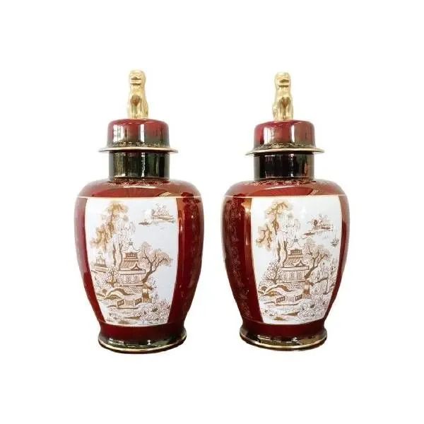 Set of 2 vintage ceramic vases (1950s) 