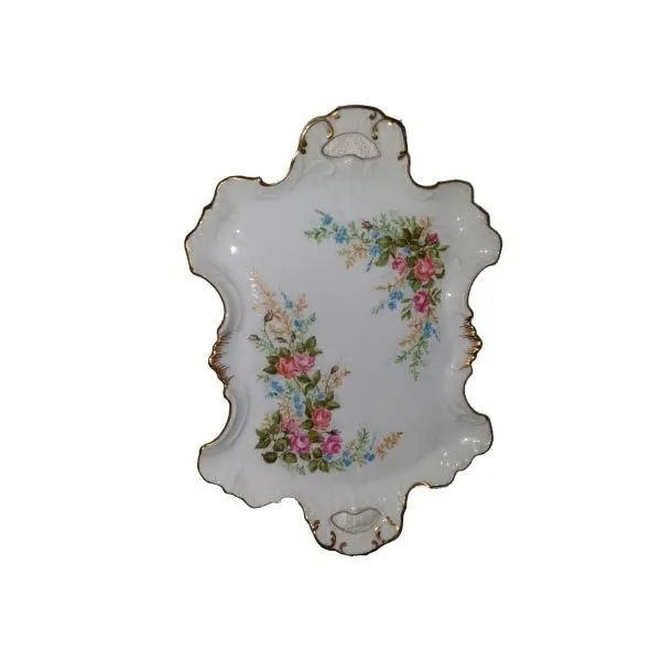 Piatto in porcellana decorato vintage, Limoges image