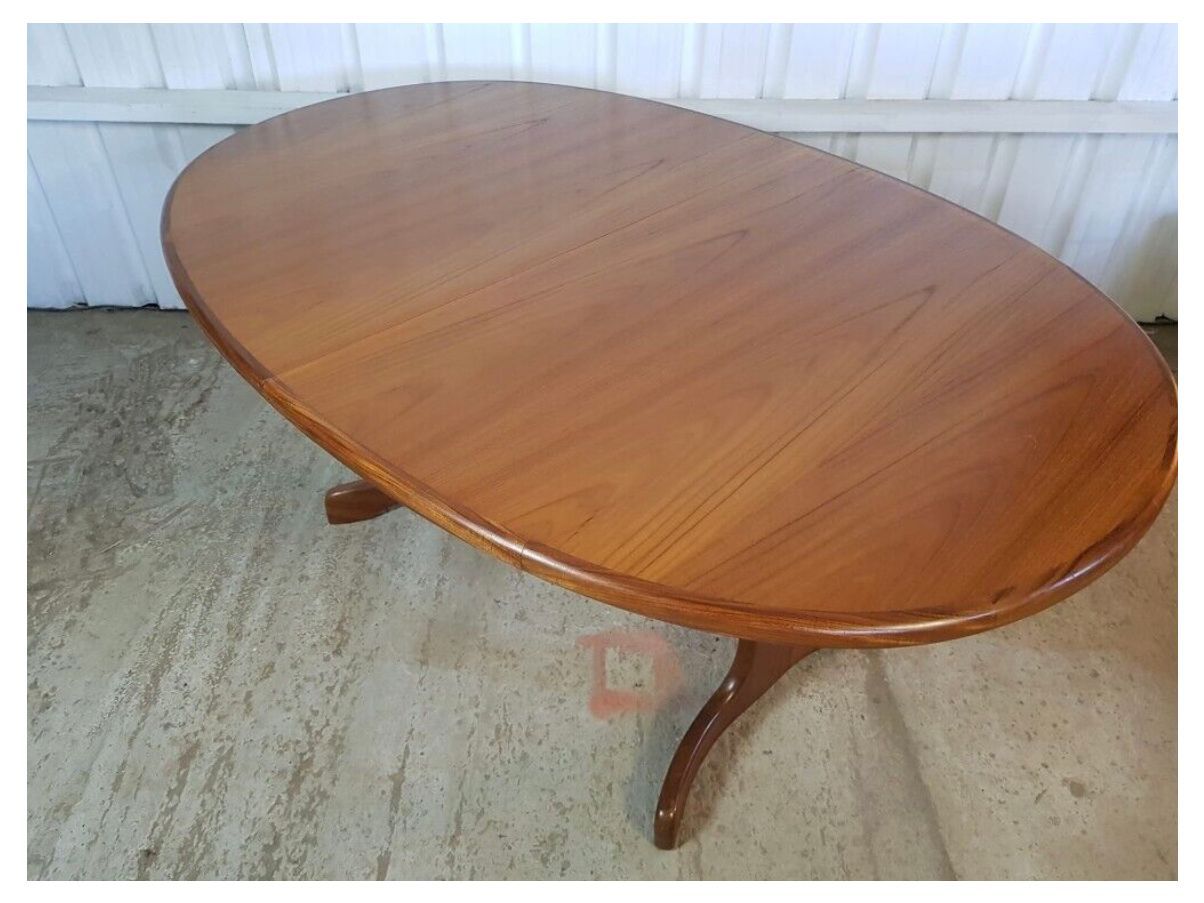 Tavolo da pranzo ovale vintage in teak con prolunga per G-Plan, 1960