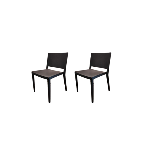 Set of 2 seats Lizz Mat collection (black), Kartell image