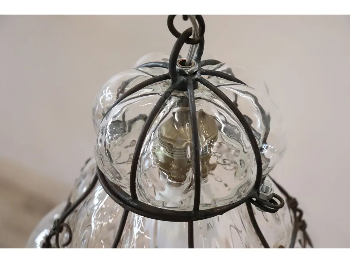Lampada a sospensione in vetro di Murano vintage (anni'20) 4