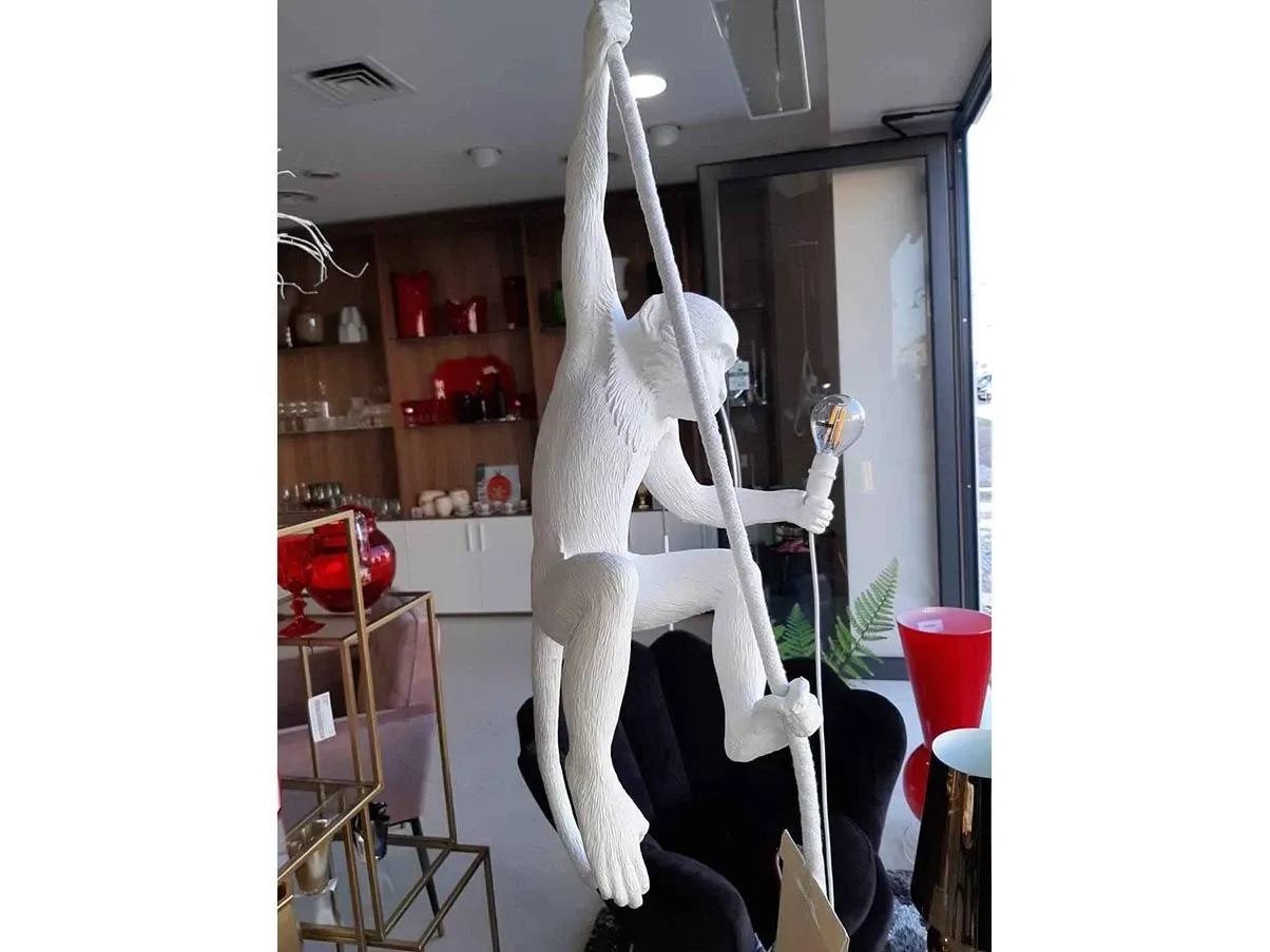 Lampada a sospensione Monkey Lamp resina (bianco) 8