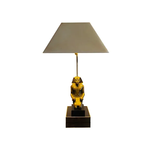 Lampada da tavolo Pharaoh in stile Hollywood Regency 1
