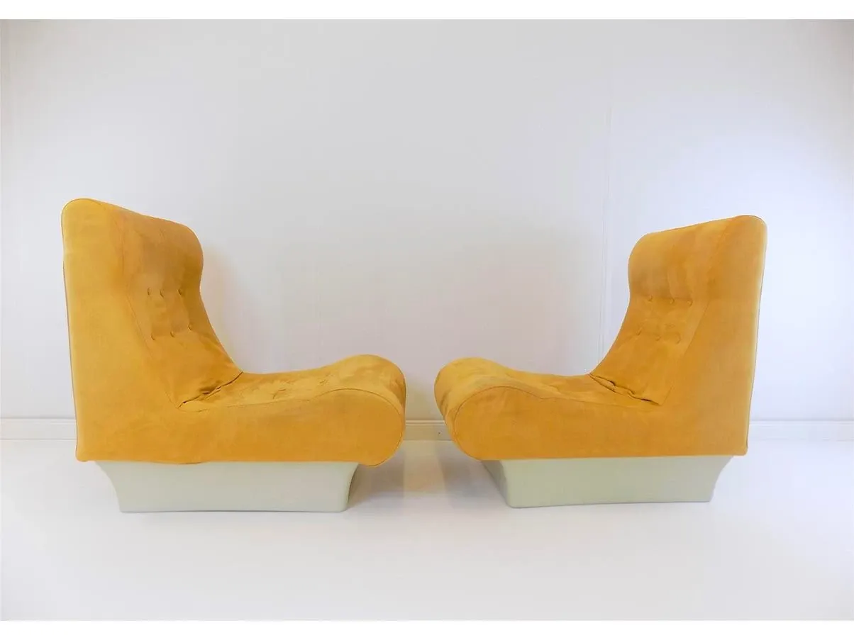 Set of 2 Sofalette lounge chairs in alcantara 4