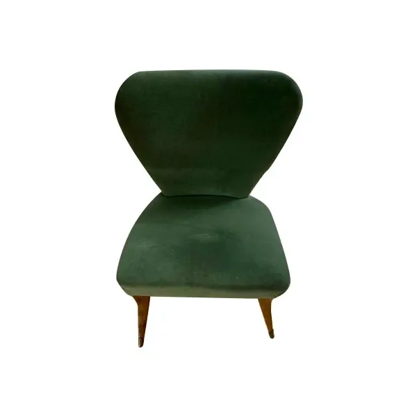 Green velvet bar armchair (1950s) image