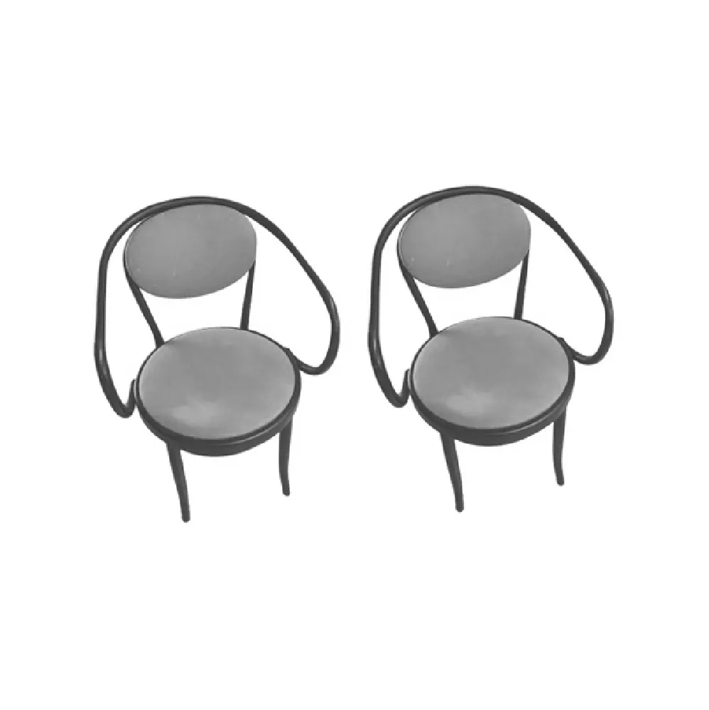 Set of 2 210P armchairs in curved wood (90&#39;s), Italcomma image