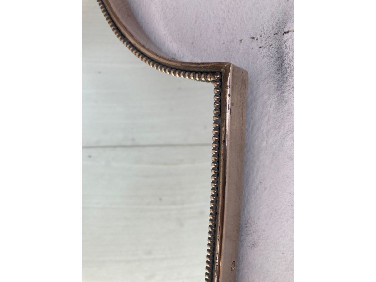 Miroir avec cadre en laiton (années 50) Details