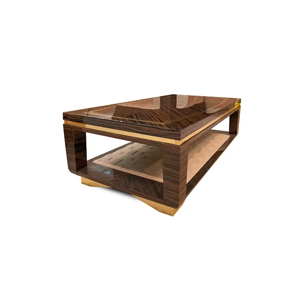 Volare coffee table in ebony wood, Anacleto Mariani image