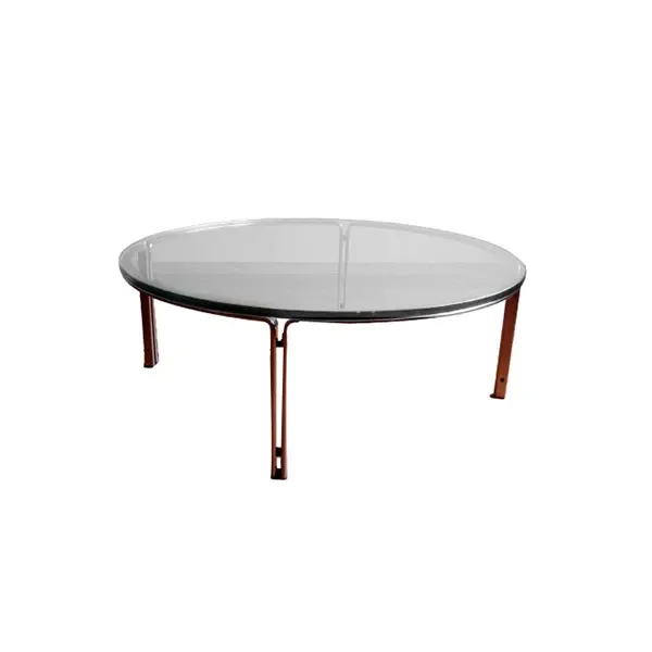 Vintage coffee table in metal and glass, Kill International image