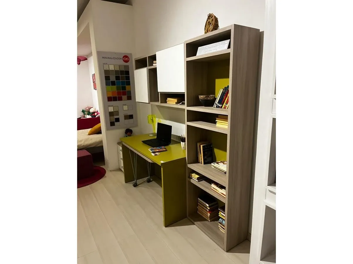 White blockboard spruce bookcase, Cia 5