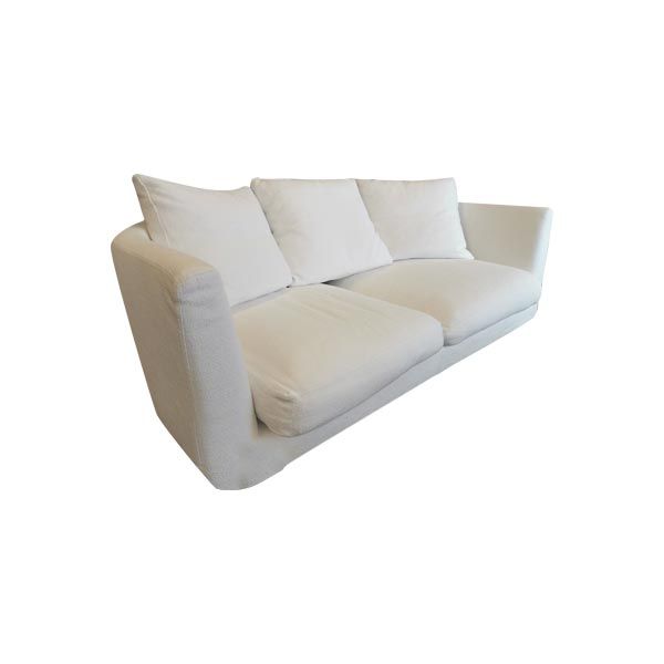 3 seater sofa in white leather, Dèsiree image