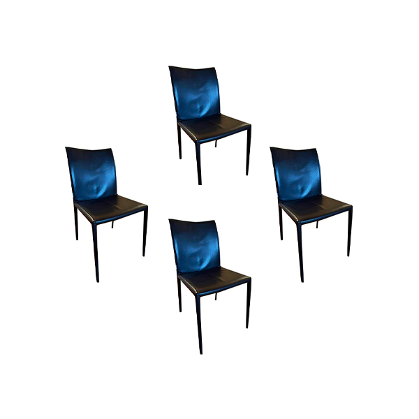 Set of 4 Lea chairs in leather, Zanotta image