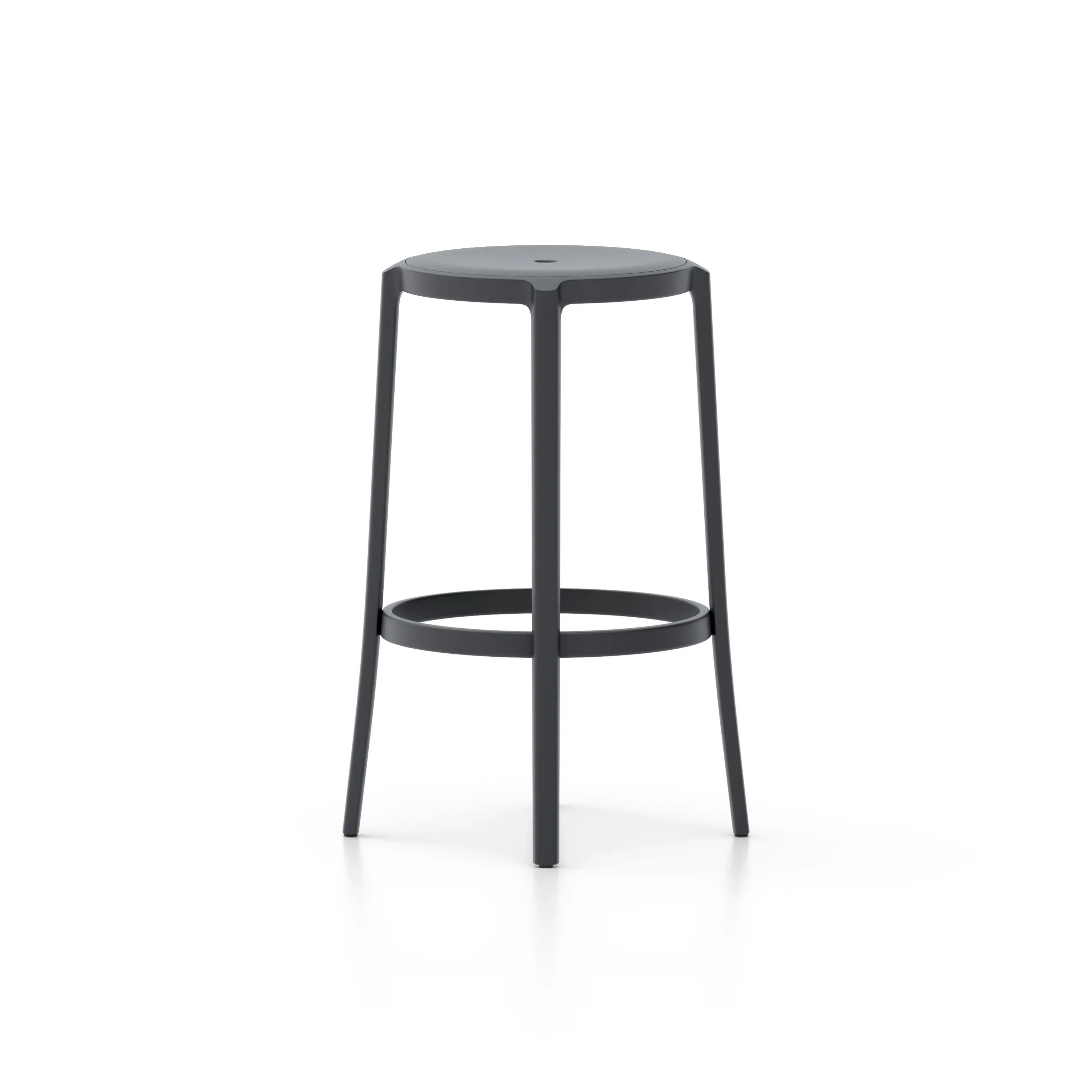 Sgabello On e On nero di Barber e Osgerby, Emeco  Side