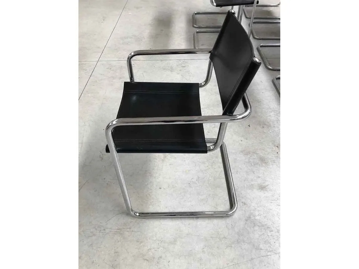 MG5 chair with armrests leather (black), Matteograssi 1