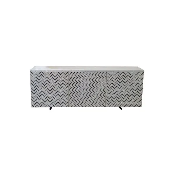 Madia Chevron a 3 ante con decorazione geometrica, Teknodesign 