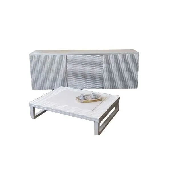 Onda sideboard set in wood with coffee table (white), Teknodesign 3