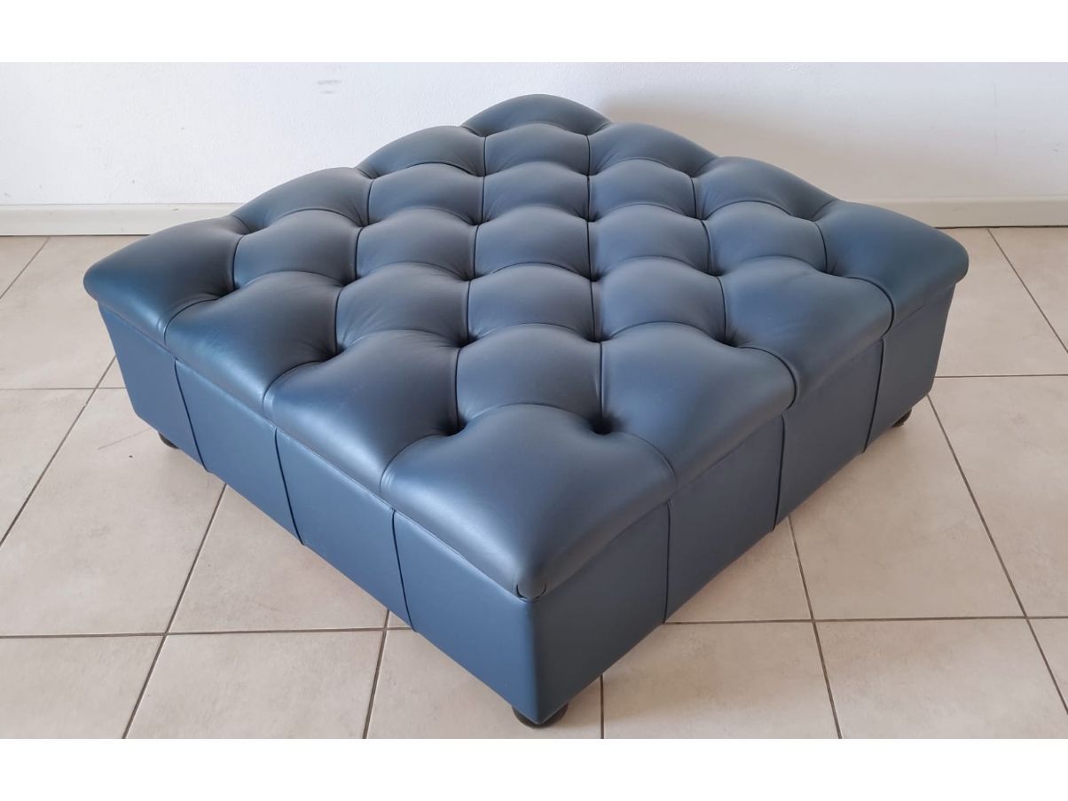 Pouf Chester blu oceano, Poltrona Frau