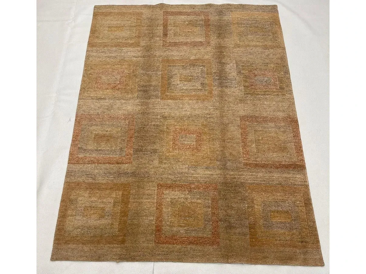 Rechteckiger Nepal-Teppich 43710 aus Wolle und Hanf 3