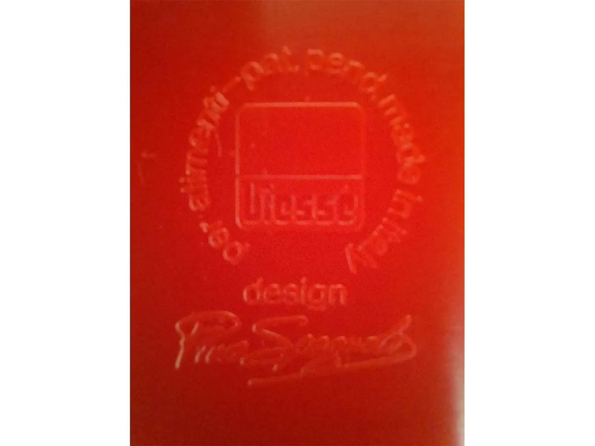 Tray by Pino Spagnolo plastic material (red) 1