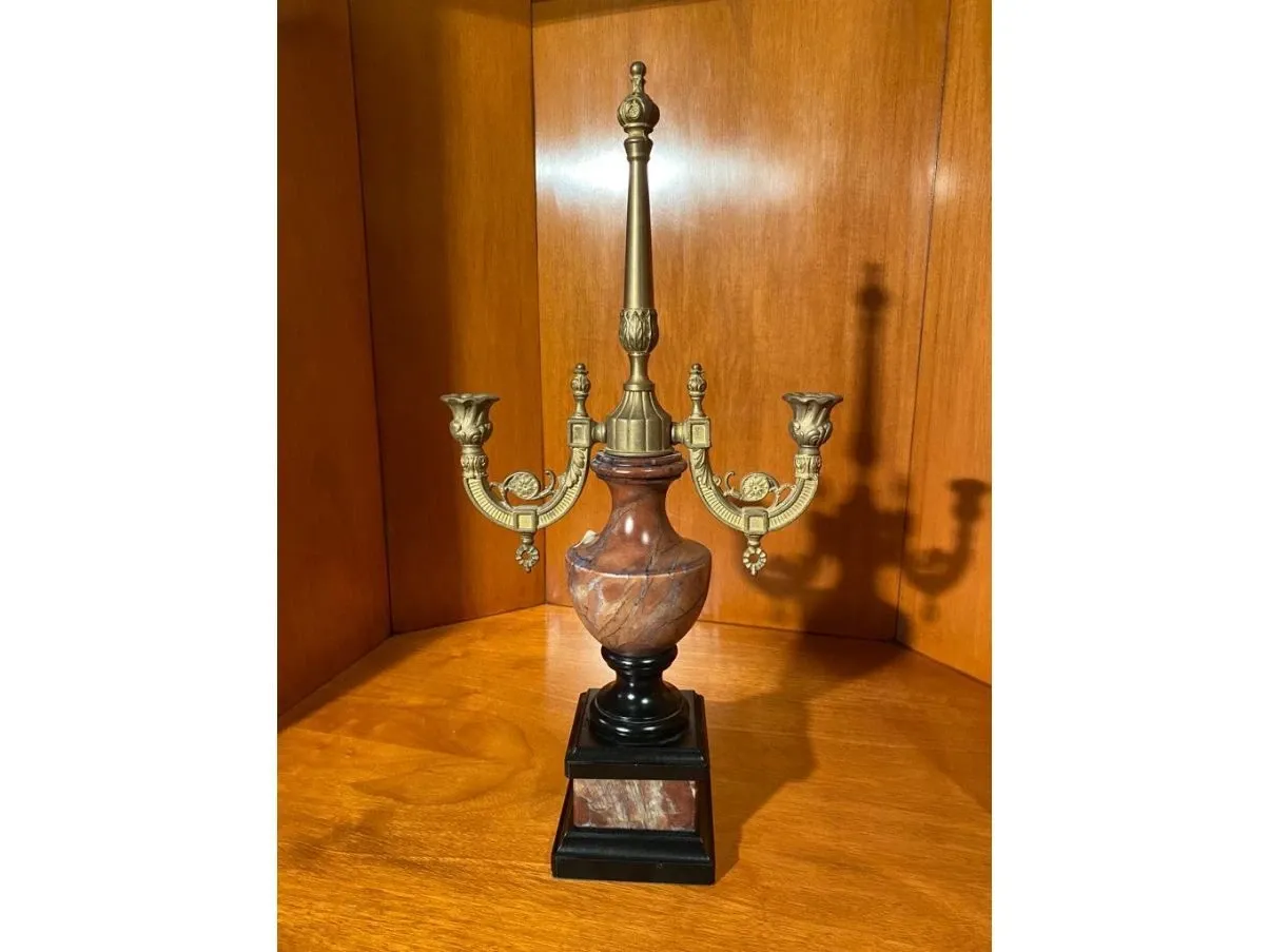 Candestick in marble and bronze, John Richard 1