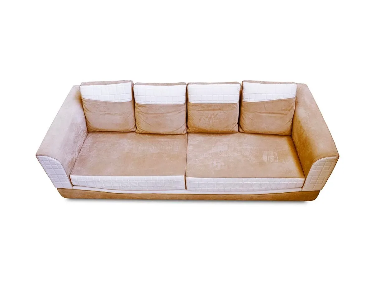 Glamor 3-seater sofa in nubuck (cream), Anacleto Mariani 1